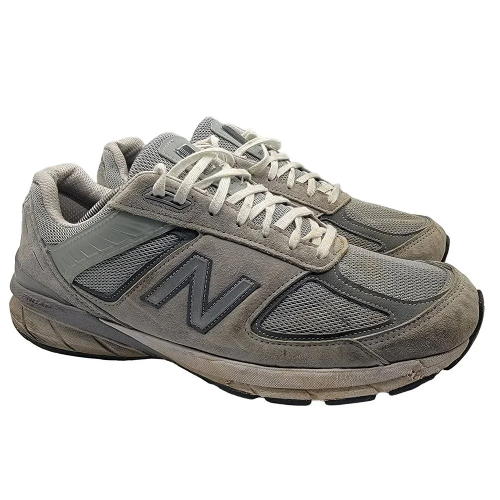 New Balance 990v5 Mens 12(4E) Grey White Athletic Running Shoes Suede M990GL5 - Picture 1 of 15